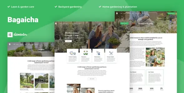Bagaicha – Landscape & Gardening Elementor Template Kit